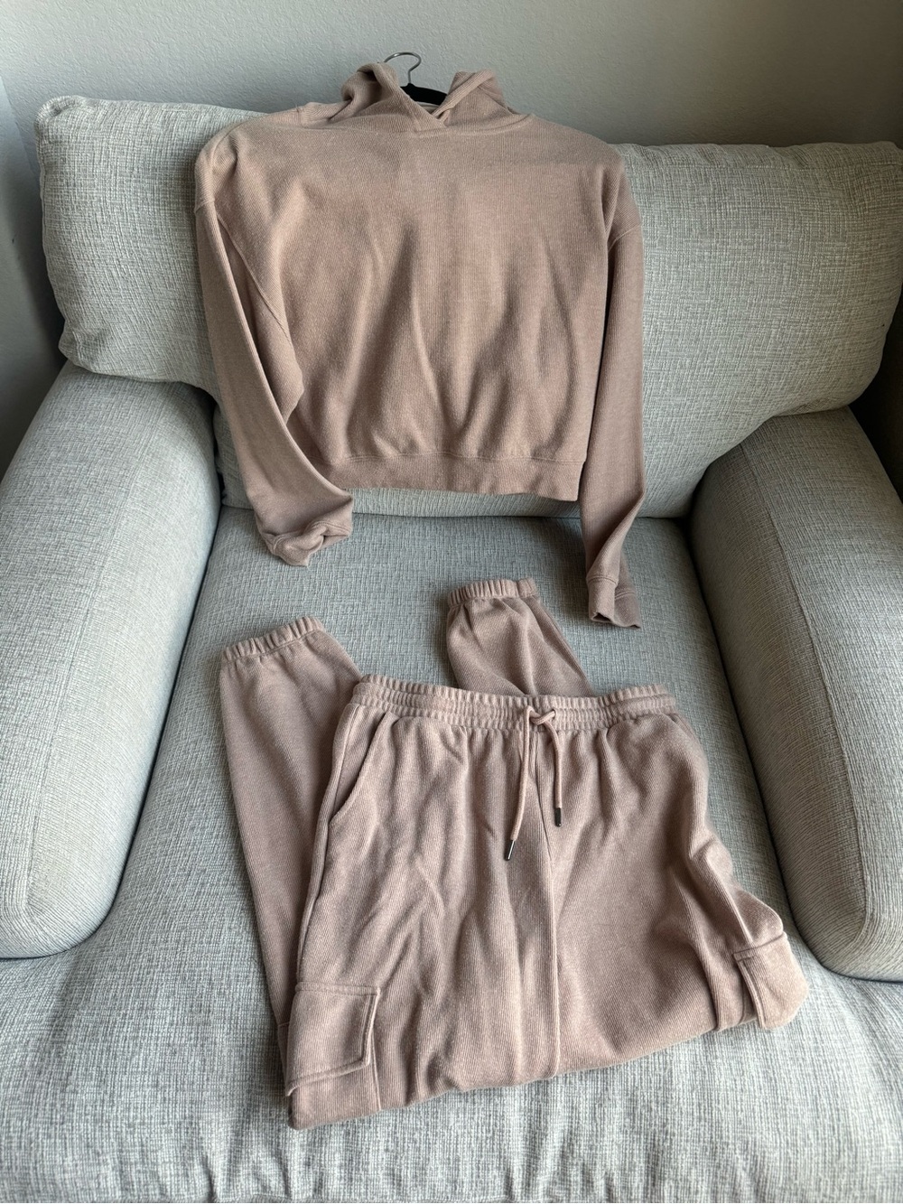 Hippie Rose Tan Cozy Sweatshirt and Joggers Set